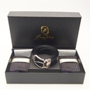 Box calza lunga cotone Filo di Scozia con polsino inglese e Cintura in morbida pelle - GIALLO DESERTO