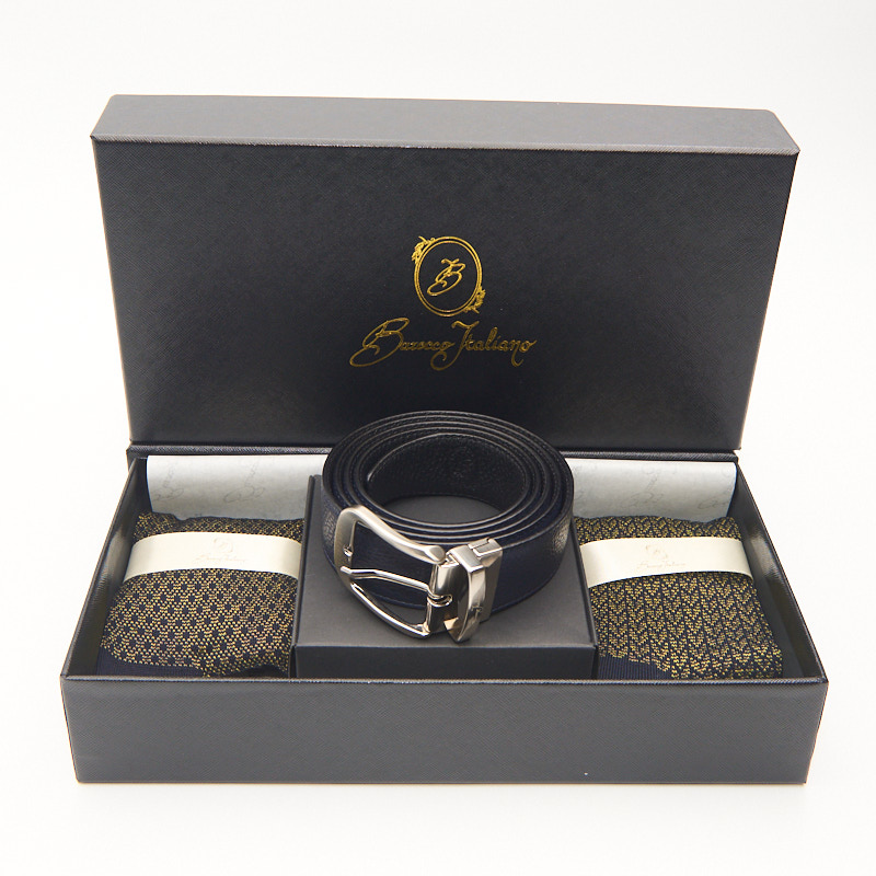 Box calza lunga cotone Filo di Scozia con polsino inglese e Cintura in morbida pelle - GIALLO SOLE