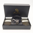 Box calza lunga cotone Filo di Scozia con polsino inglese e Cintura in morbida pelle - GIALLO SOLE