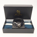 Box calza lunga cotone Filo di Scozia con polsino inglese e Cintura in morbida pelle - CELESTE SORGENTE