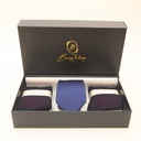 Box calza lunga cotone Filo di Scozia con polsino inglese e Cravatta in seta fatta a mano - ROSSO BAROLO