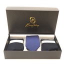 Box calza lunga cotone Filo di Scozia con polsino inglese e Cravatta in seta fatta a mano- VERDE SCURO LARICE