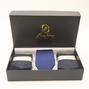 Box calza lunga cotone Filo di Scozia con polsino inglese e Cravatta in seta fatta a mano- VERDE CHIARO MENTA