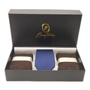 Box calza lunga cotone Filo di Scozia con polsino inglese e Cravatta in seta fatta a mano - MARRONE ROVERE