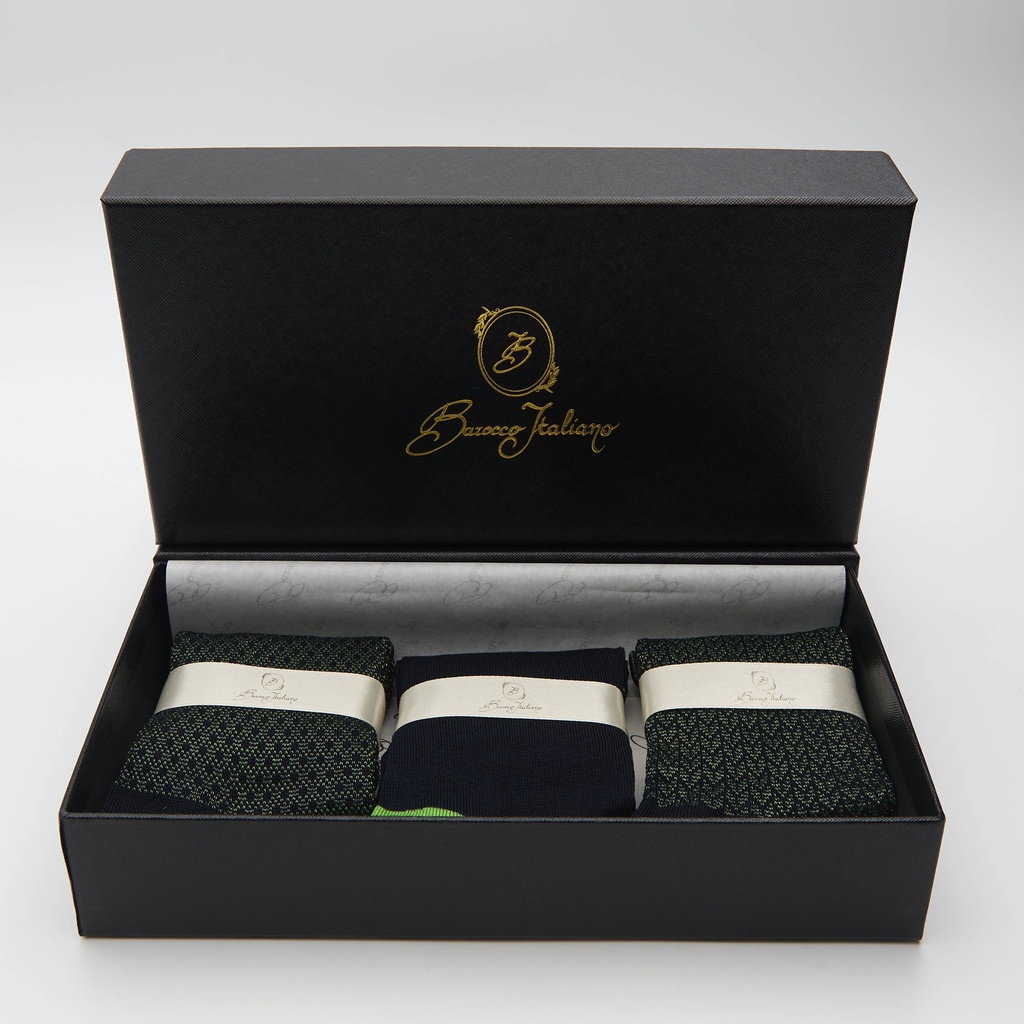 Box calza lunga cotone Filo di Scozia con polsino inglese - VERDE PRATO