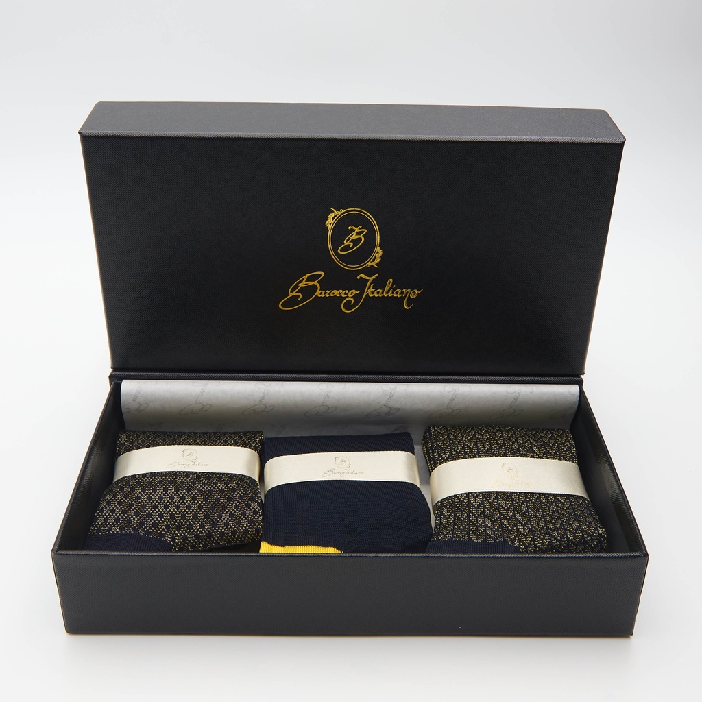 Box calza lunga cotone Filo di Scozia con polsino inglese - GIALLO SOLE