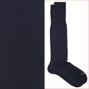 Calza lunga cotone Filo di Scozia con polsino inglese fondo blu Tinta Unita - ROSSO BAROLO