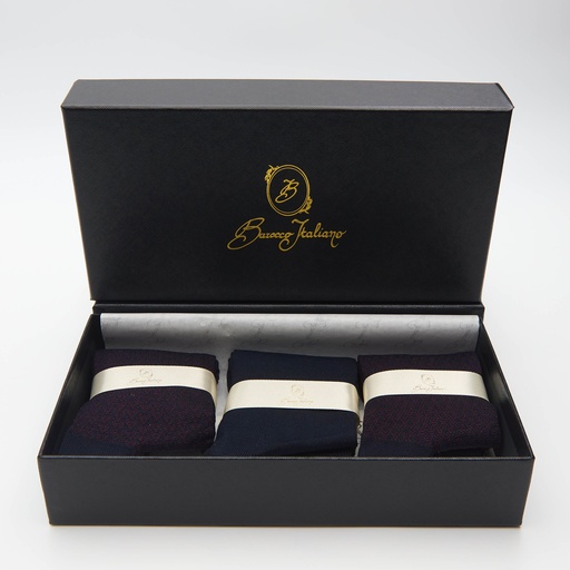 Box calza lunga cotone Filo di Scozia con polsino inglese - ROSSO BAROLO