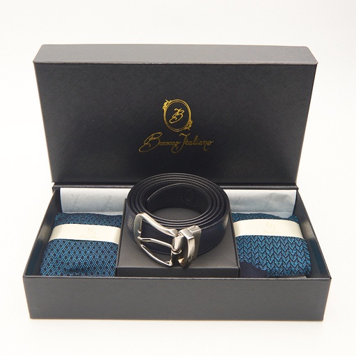 Box calza lunga cotone Filo di Scozia con polsino inglese e Cintura in morbida pelle - CELESTE SORGENTE