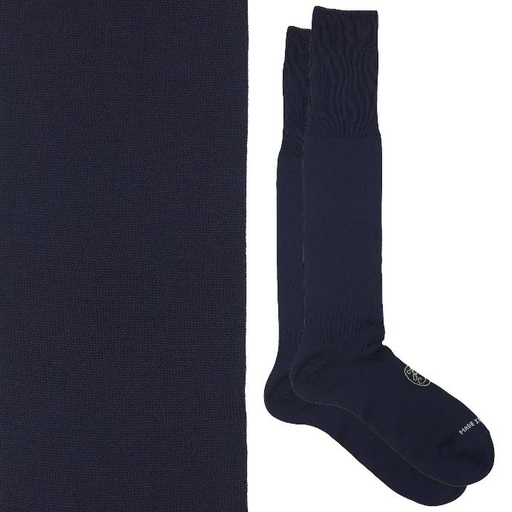 Calza lunga cotone Filo di Scozia con polsino inglese fondo blu Tinta Unita - VERDE CHIARO MENTA